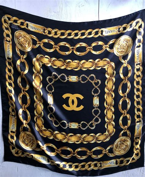 vintage paisley chainlink chanel scarf|Chanel Chain Scarf .